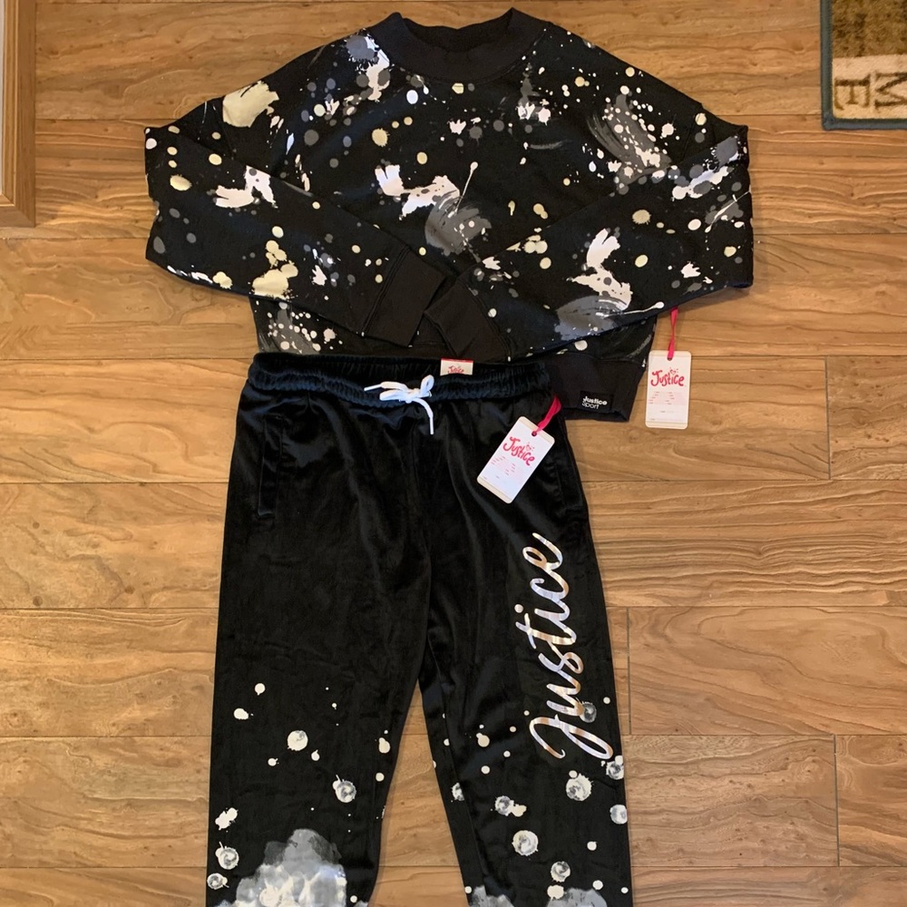 NWT. Girls, XL, sweater and jogger matching set. Pants are very soft!